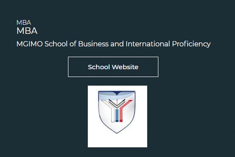 MGIMO School of Business and International Proficiency Programme Profiles on AMBA Site